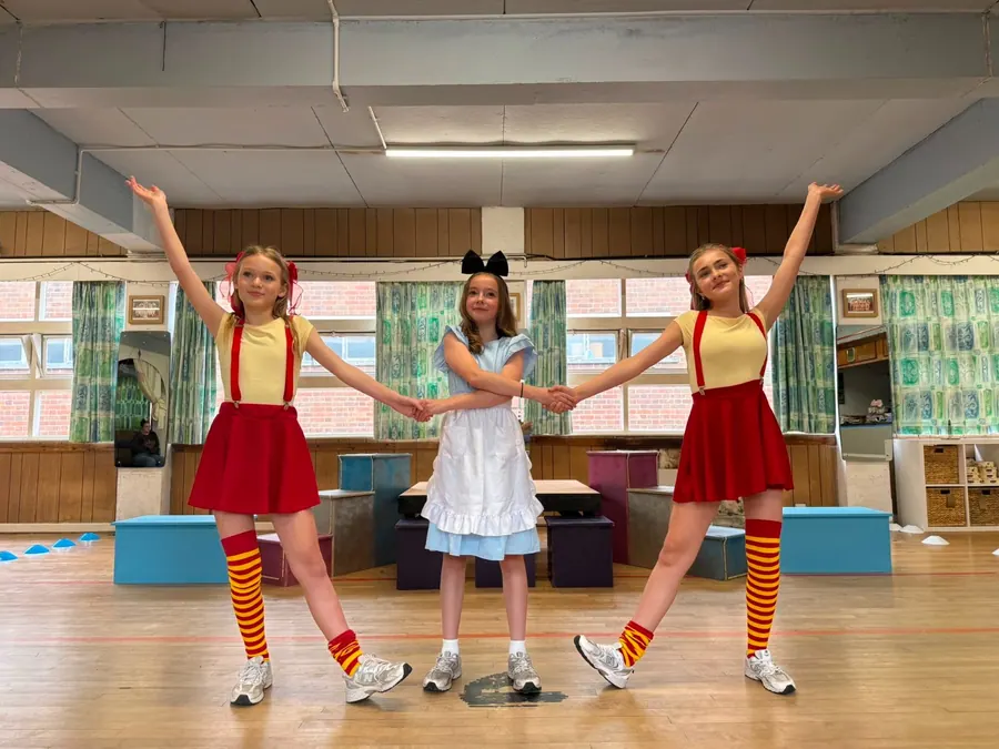Senior students in a full company rehearsal